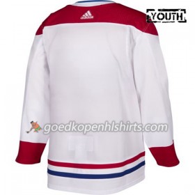 Montreal Canadiens Blank Adidas Wit Authentic Shirt - Kinderen